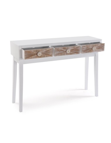 Mueble de entrada blanco 3 cajones