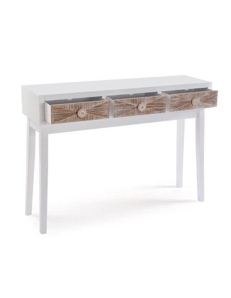 Mueble de entrada blanco 3 cajones