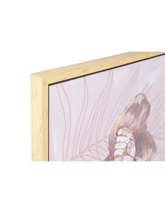 Cuadro lienzo mujer flores 2