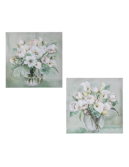 Cuadro lienzo jarrón floral