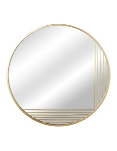 Espejo redondo metal dorado