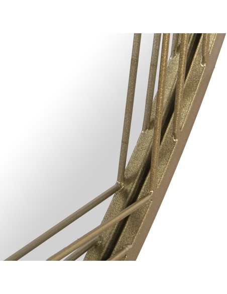 Espejo redondo metal dorado