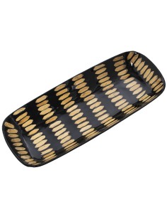 Bandeja de bambú negra