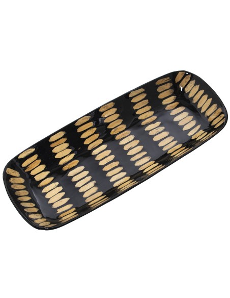 Bandeja de bambú negra