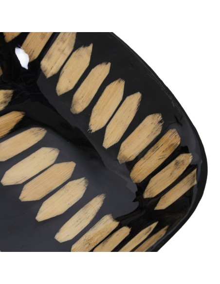 Bandeja de bambú negra